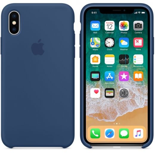 Чохол Apple Silicone Case Blue Cobalt (MQT42) для iPhone X