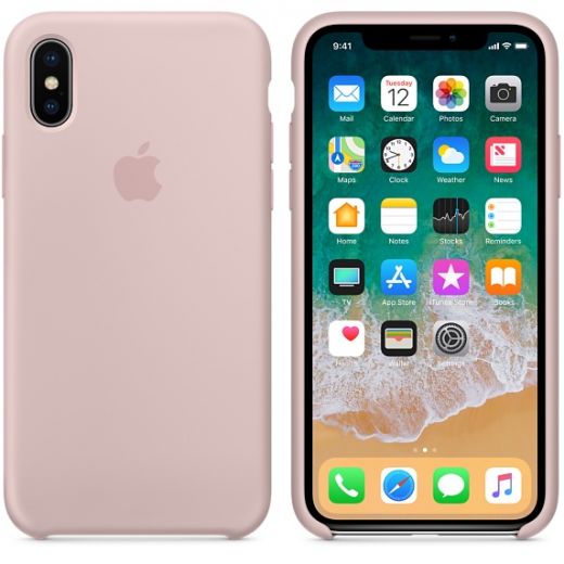 Чехол Apple Silicone Case Pink Sand (MQT62) для iPhone X