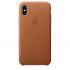 Чехол Apple Leather Case Saddle Brown (MQTA2) для iPhone X