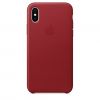 Чехол Apple Leather Case (PRODUCT) Red (MQTE2) для iPhone X