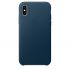 Чехол Apple Leather Case Cosmos Blue (MQTH2) для iPhone X