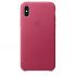 Чехол Apple Leather Case Pink Fuchsia (MQTJ2) для iPhone X