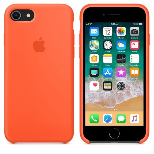 Чехол Apple Silicone Case Spicy Orange (MR682) для iPhone 8/7