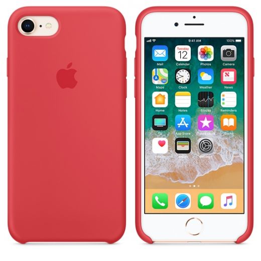 Чехол Apple Silicone Case Red Raspberry (MRFQ2) для iPhone 8/7