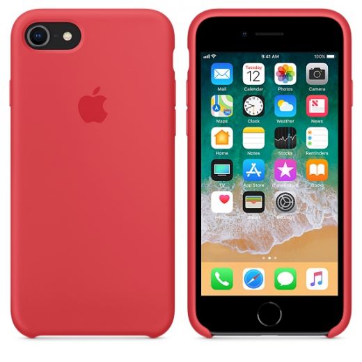 Чехол Apple Silicone Case Red Raspberry (MRFQ2) для iPhone 8/7