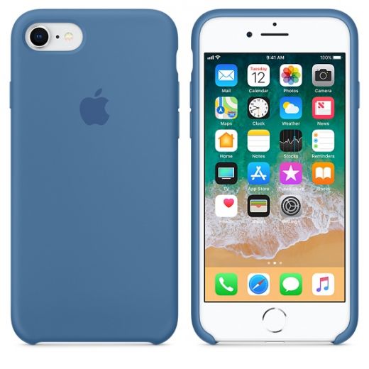 Чехол Apple Silicone Case Denim Blue (MRFR2) для iPhone 8/7