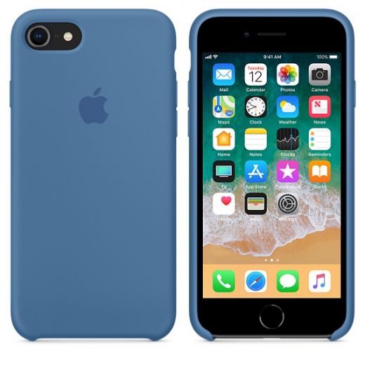 Чехол Apple Silicone Case Denim Blue (MRFR2) для iPhone 8/7