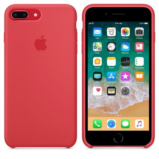 Чехол Apple Silicone Case Red Raspberry (MRFW2) для iPhone 8 Plus / 7 Plus