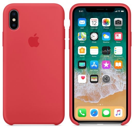 Чехол Apple Silicone Case Red Raspberry (MRG12) для iPhone X