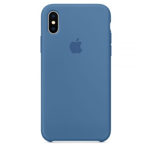 Чехол Apple Silicone Case Denim Blue (MRG22) для iPhone X