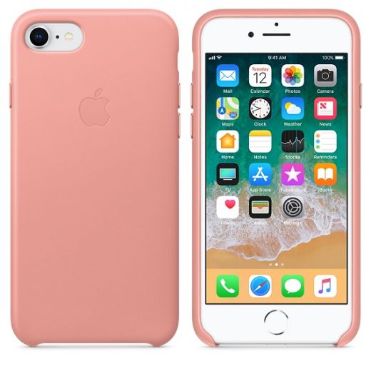 Чехол Apple Leather Case Soft Pink (MRG62) для iPhone 8/7