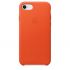 Чехол Apple Leather Case Bright Orange (MRG82) для iPhone 8/7