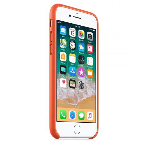 Чохол Apple Leather Case Bright Orange (MRG82) для iPhone 8/7
