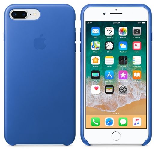 Чехол Apple Leather Case Electric Blue (MRG92) для iPhone 8 Plus / 7 Plus