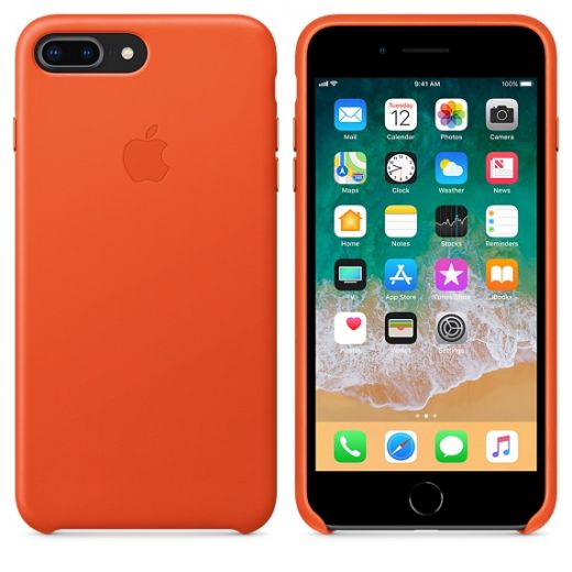 Чохол Apple Leather Case Bright Orange (MRGD2) для iPhone 8 Plus / 7 Plus