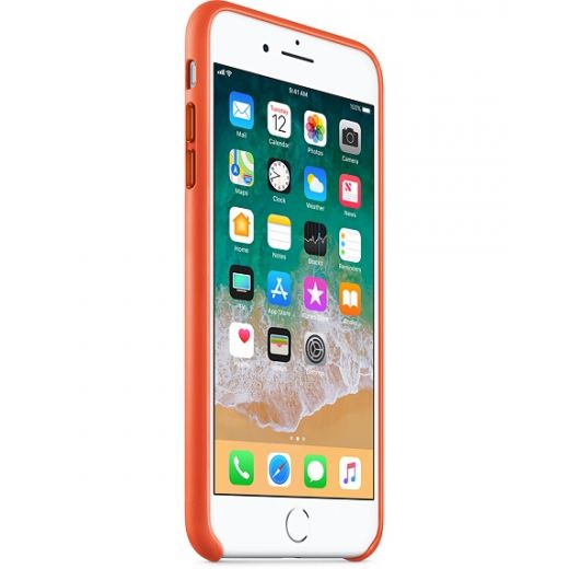 Чехол Apple Leather Case Bright Orange (MRGD2) для iPhone 8 Plus / 7 Plus