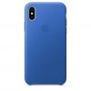 Чехол Apple Leather Case Electric Blue (MRGG2) для iPhone X