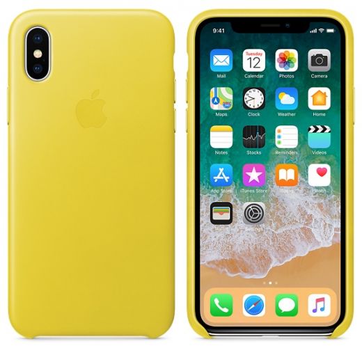 Чохол Apple Leather Case Spring Yellow (MRGJ2) для iPhone X