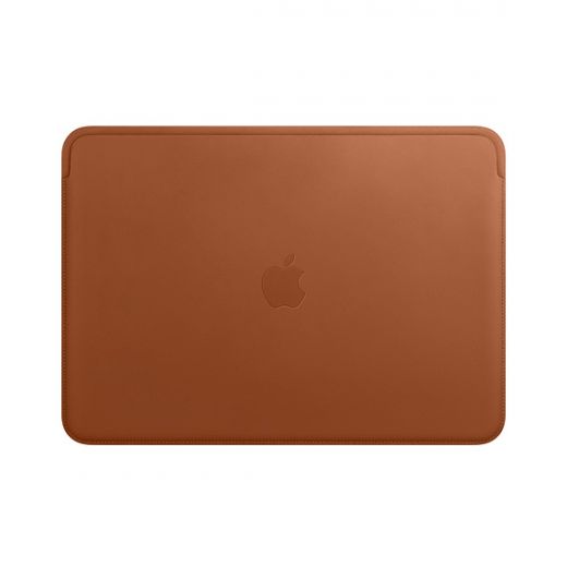 Оригинальный кожаный чехол Apple Leather Sleeve Saddle Brown (MRQM2) для MacBook Air 13.6" M2 | M3 (2023 | 2024) | Pro 13" (2018 | 2019 | 2020 | M1) | Air 13"