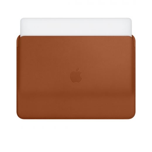 Оригинальный кожаный чехол Apple Leather Sleeve Saddle Brown (MRQM2) для MacBook Air 13.6" M4 | M3 | M2 (2025 | 2024 | 2022) | Pro 13" (2018 | 2019 | 2020 | M1) | Air 13"
