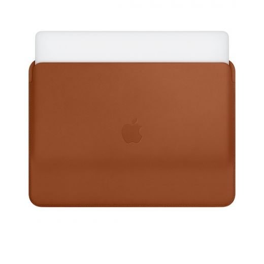 Оригінальний шкіряний чохол Apple Leather Sleeve Saddle Brown (MRQM2) для MacBook Air 13.6" M2 | M3 (2023 | 2024)| Pro 13" (2018 | 2019 | 2020 | M1) | Air 13"