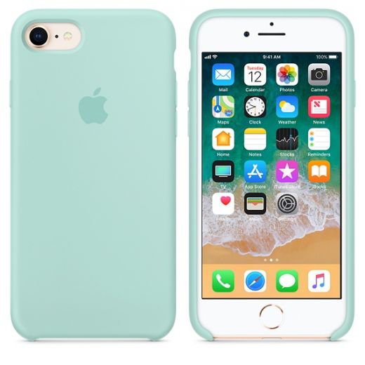 Чохол Apple Silicone Case Marine Green (MRR72) для iPhone 8/7