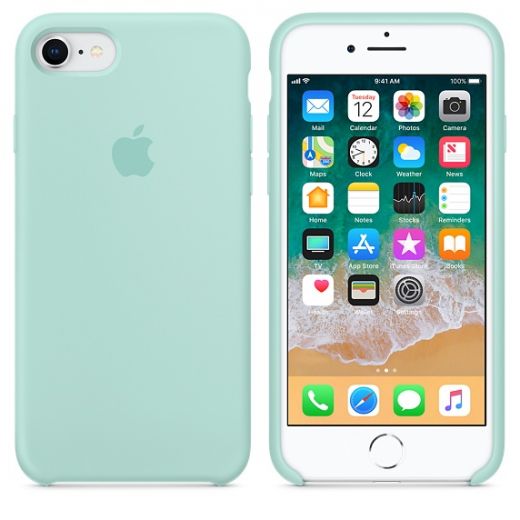 Чохол Apple Silicone Case Marine Green (MRR72) для iPhone 8/7