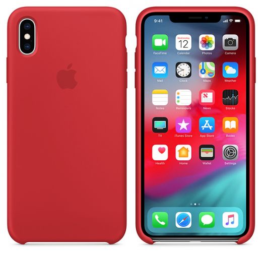 Чехол Apple Silicone Case (PRODUCT) Red (MRWH2) для iPhone XS Max