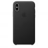 Чехол Apple Leather Case Black (MRWM2) для iPhone XS