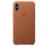 Чехол Apple Leather Case Saddle Brown (MRWP2) для iPhone XS