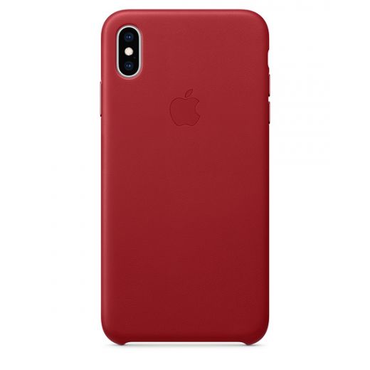 Чехол Apple Leather Case (PRODUCT) Red (MRWQ2) для iPhone XS Max