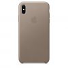 Чехол Apple Leather Case Taupe (MRWR2) для iPhone XS Max