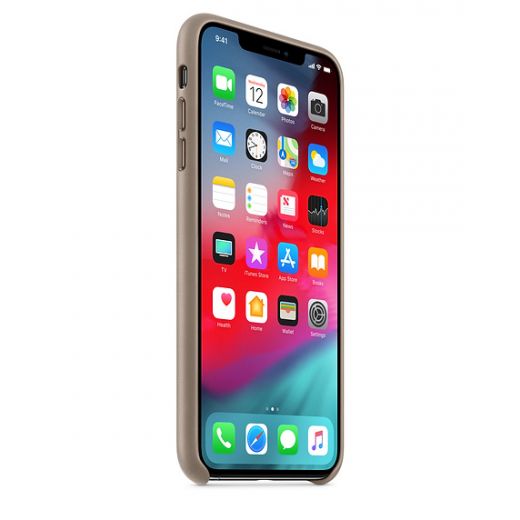 Чохол Apple Leather Case Taupe (MRWR2) для iPhone XS Max