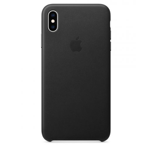 Чохол Apple Leather Case Black (MRWT2) для iPhone XS Max