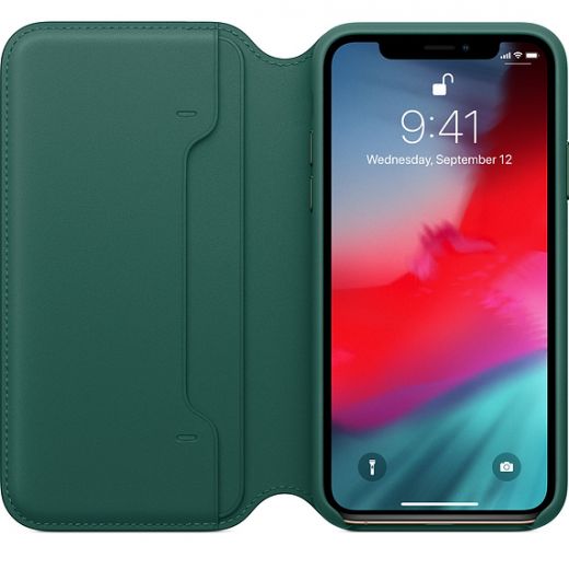 Чохол Apple Leather Folio Forest Green (MRWY2) для iPhone XS