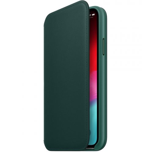 Чехол Apple Leather Folio Forest Green (MRWY2) для iPhone XS