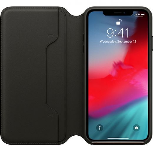 Чехол Apple Leather Folio Black (MRX22) для iPhone XS Max