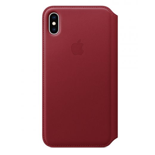 Чехол Apple Leather Folio (PRODUCT) Red (MRX32) для iPhone XS Max