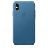 Чехол Apple Leather Case Cape Cod Blue (MTET2) для iPhone XS