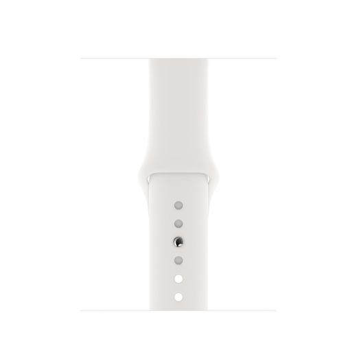 Apple Watch Series 5 (GPS) 40mm Silver Aluminum Case with White Sport Band (MWV62)