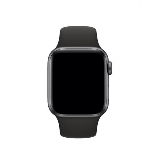Силиконовый ремешок Apple Watch Sport Band Black 42mm | 41mm | 40mm | 38mm (MTP62)