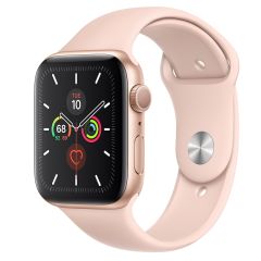 Apple Watch Series 5 (GPS) 44mm Gold Aluminum Case with Pink Sand Sport (MWVE2)