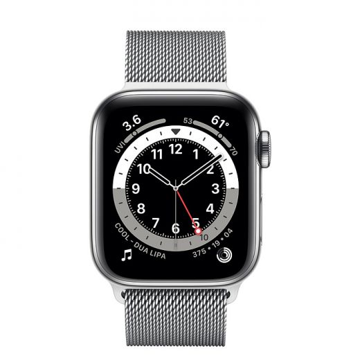 Apple Watch Series 6 (GPS + Cellular) 40mm Silver Stainless Steel Case with Milanese Loop (M02V3)