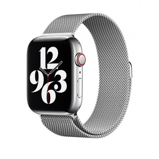 Оригинальный ремешок Apple Milanese Loop Silver (MTU62) для Apple Watch 42mm | 44mm | 45mm