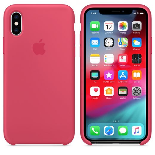 Чехол Apple Silicone Case Hibiscus (MUJT2) для iPhone XS