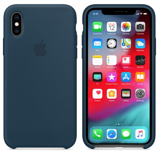 Чехол Apple Silicone Case Pacific Green (MUJU2) для iPhone XS