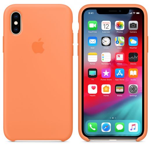 Чехол Apple Silicone Case Papaya (MVF22) для iPhone XS