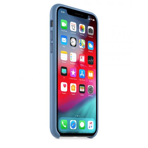 Чохол Apple Leather Case Cornflower (MVFP2) для iPhone XS
