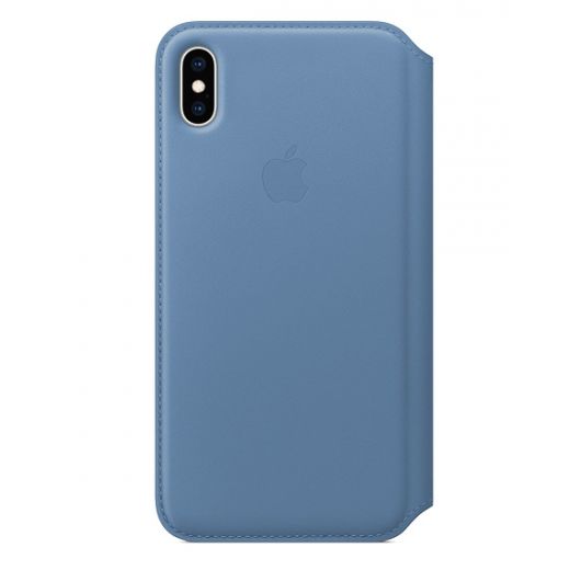 Чохол Apple Leather Folio Cornflower (MVFT2) для iPhone XS Max