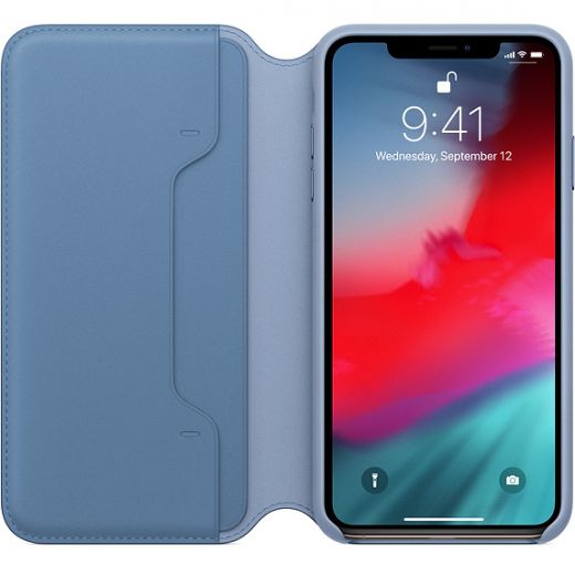 Чехол Apple Leather Folio Cornflower (MVFT2) для iPhone XS Max